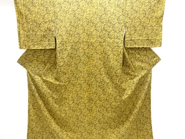 花鳥模様手織り紬着物